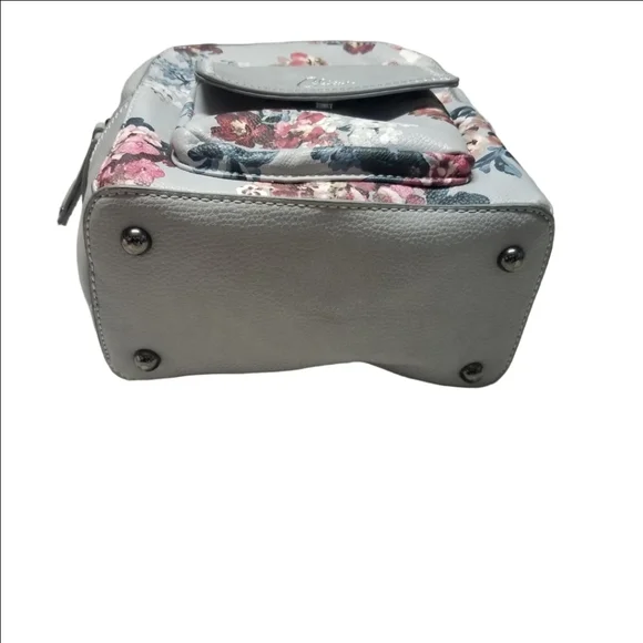 Celine Dion Light Gray Floral Mini Backpack - Picture 4 of 12